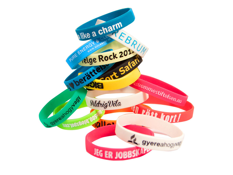 Silicone bracelet 25 mm (printed logo)