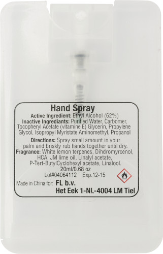 PET beholder med håndsprit spray Creditclean