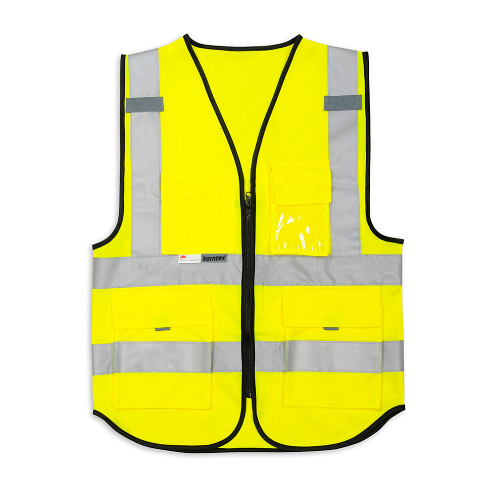 Reflexväst HI-VIS 3M med dragkedja och fickor [Vuxen]