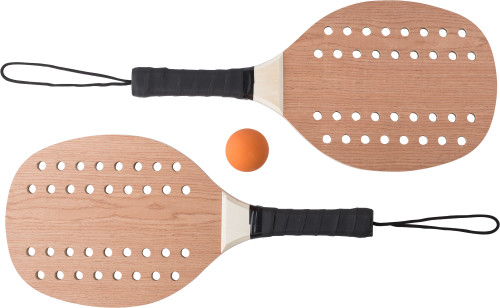 Set med tennisracket och boll