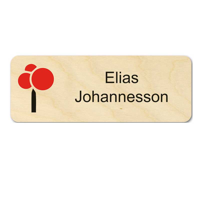 Name badge Timber Rectangular