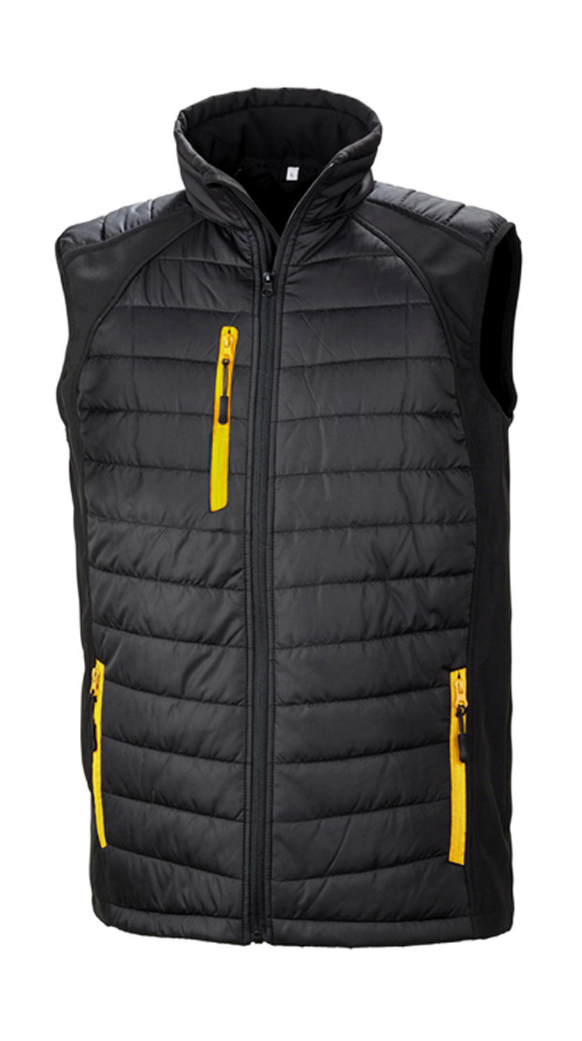 Black Compass Padded Softshell Gilet